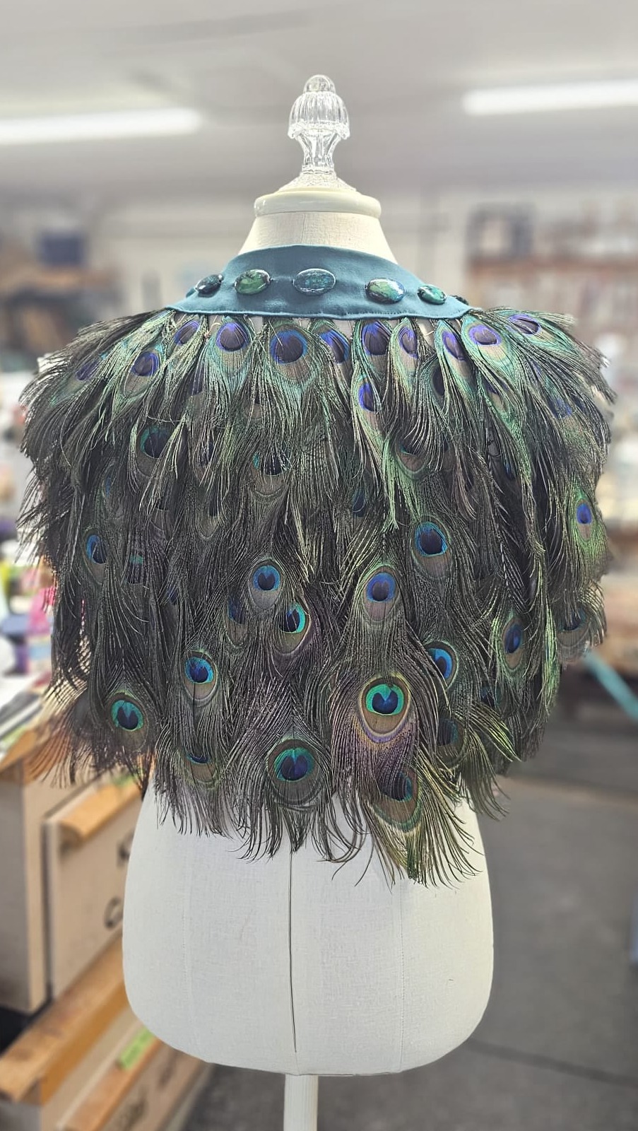 Peacock Mantle by Jannette Parent (back)